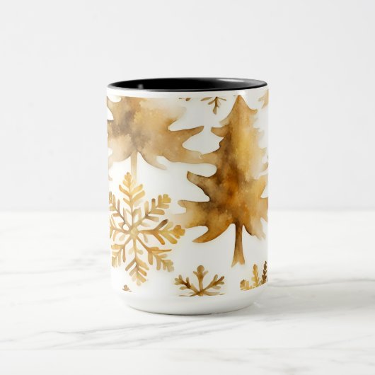 Goldene Schneeflocken Tasse (Zentrum)
