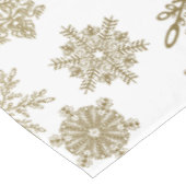 Goldene Schneeflocken Tischdecke (Schrägansicht)