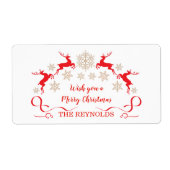 Goldene Schneeflocken und Weihnachten der Rentiere (Vorne)