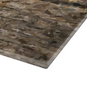 Goldene Schneeflocken und Weihnachtsbaum Schneidebrett (Ecke)