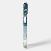 Goldene Schneeflocken und Winter-Folione Case-Mate iPhone Hülle (Rückseite / Rechts)