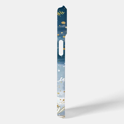 Goldene Schneeflocken und Winter-Folione Case-Mate iPhone Hülle (Rückseite / Rechts)