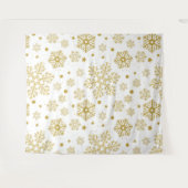 Goldene Schneeflocken Wandteppich (Vorderseite (Horizontal))