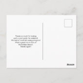 Goldene Schneeflocken Weihnachten Danke Postkarte (Rückseite)