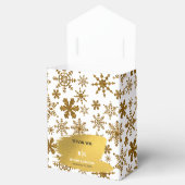 Goldene Schneeflocken Weihnachten Hochzeit Geschenkschachtel (Geöffnet)