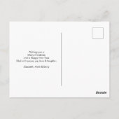 Goldene Schneeflocken Weihnachten Postkarte (Rückseite)