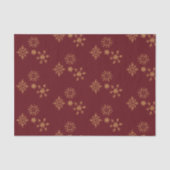 Goldene Schneeflocken Weihnachtsmuster Seidenpapier (Vorderseite)