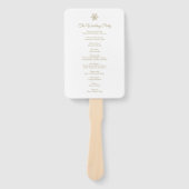 Goldene Schneeflocken Winter Hochzeiten Weihnachts Fächer (Vorderseite)