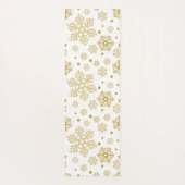 Goldene Schneeflocken Yogamatte (Rückseite)