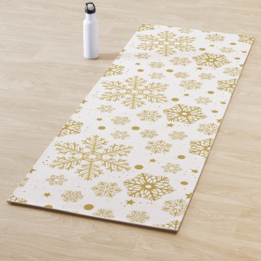 Goldene Schneeflocken Yogamatte (Beispiel)