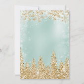 Goldene Schneekiefer Weihnachtsfeier Einladung (Rückseite)