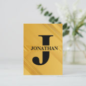 Goldene Schnitt Initiale Buchstabennamen-Typografi Postkarte (Stehend Vorderseite)