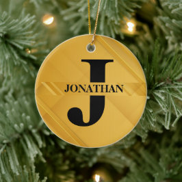 Goldene Schnitt Initiale Namens-Typografie Keramik Ornament