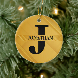 Goldene Schnitt Initiale Namens-Typografie Keramik Ornament