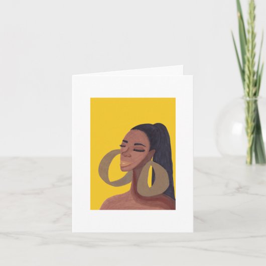 Goldene Schönheit Dankeskarte (Vorderseite)