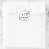 Goldene, schräge Blätter Frame Stickers Leaf Label (Tasche)