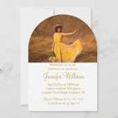 Goldene Schrift 5 Fotos Collage Graduierung Party  Einladung (Rückseite)