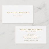 Goldene Schrift Minimalistisch Visitenkarte (Vorne/Hinten)