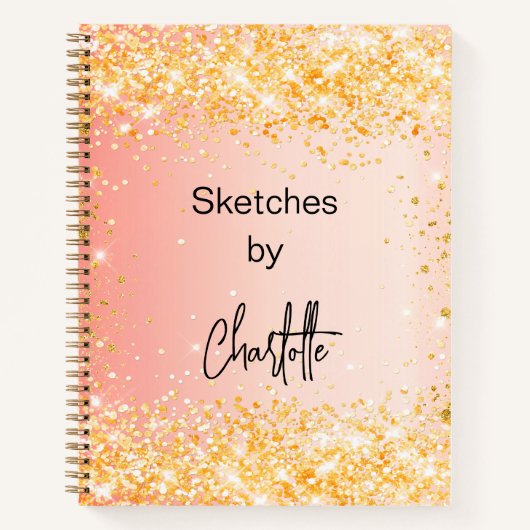 Goldene Schrift Notizblock (Vorderseite)