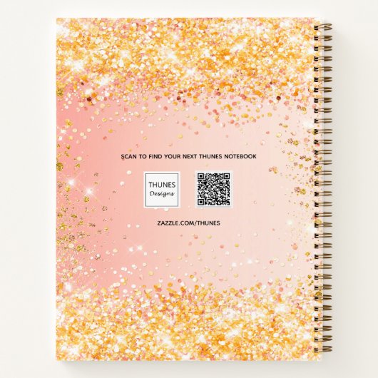 Goldene Schrift Notizblock (Rückseite)