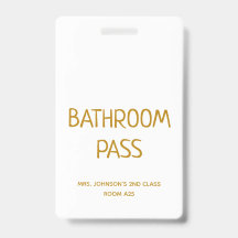 Goldene Schrift zurück zum Schulbad Hall Pass