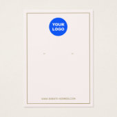 Goldene Schriftart-Logo-Rosa-Schmuckstück-Anzeige (Vorderseite)