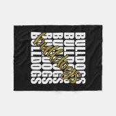 Goldene Schulsportfans Fleecedecke (Vorderseite (Horizontal))