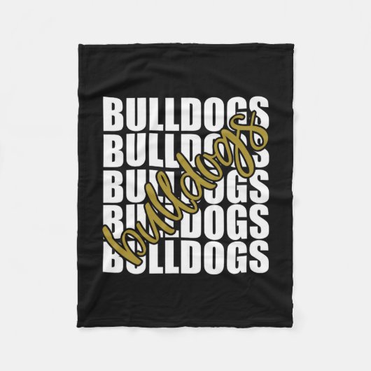 Goldene Schulsportfans Fleecedecke (Vorderseite)