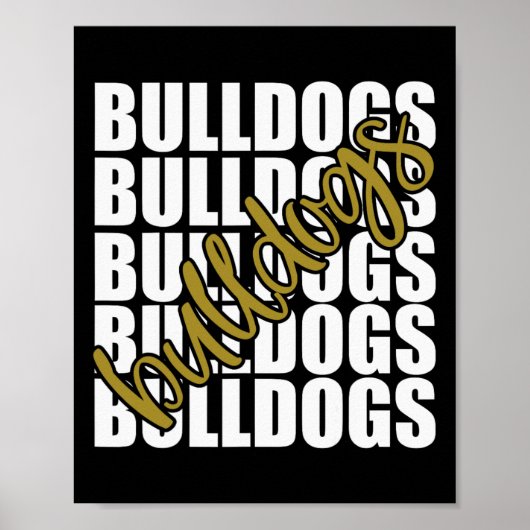 Goldene Schulsportfans Poster (Vorne)
