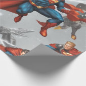 goldene Schutzschilde, silberne Blitzschrauben Geschenkpapier (Ecke)