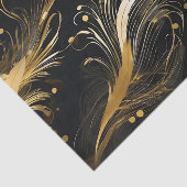 Goldene Schwaden auf schwarz Seidenpapier (Ausschnitt)