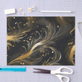 Goldene Schwaden auf schwarz Seidenpapier (Handwerk)