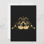 Goldene Schwäne 50. Hochzeitstag Einladung (Rückseite)