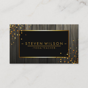 Goldene Schwarz Dekorative Yoga Holistische Massag Visitenkarte