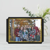 Goldene Schwarz und Rote Fotos Weihnachten (Stehend Vorderseite)