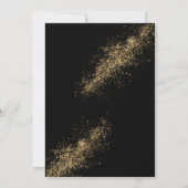 Goldene Schwarz & Weiß 40. Geburtstag Einladung (Rückseite)