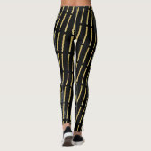 Goldene schwarze Blasen - Custom Modern Designer Leggings (Rückseite)