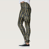 Goldene schwarze Blasen - Custom Modern Designer Leggings (Links)