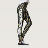 Goldene schwarze Blasen - Custom Modern Designer Leggings (Rechts)