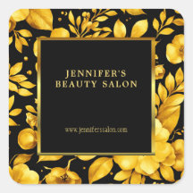 Goldene schwarze Blumen professionell Werbe-