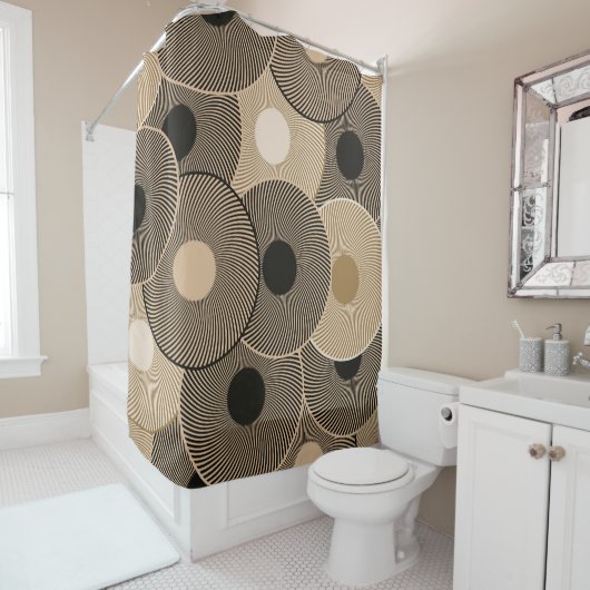 Goldene Schwarze Bögen: Abstrakt Duschvorhang (Beispiel)