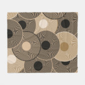 Goldene Schwarze Bögen: Abstrakt Fleecedecke (Vorderseite (Horizontal))