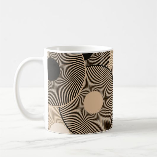 Goldene Schwarze Bögen: Abstrakt Kaffeetasse (Links)