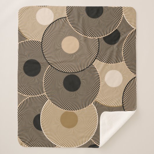 Goldene Schwarze Bögen: Abstrakt Sherpadecke (Vorderseite)