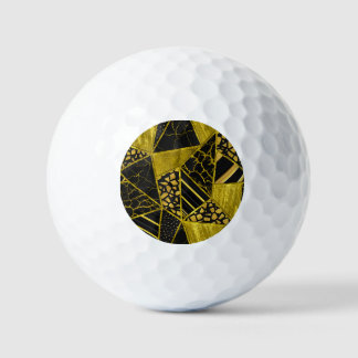 Goldene Schwarze Dreieck-Textur-Illusion Golfball