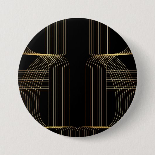 Goldene, schwarze, elegante, coole, einzigartige t button (Vorderseite)