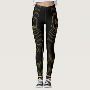 Goldene, schwarze, elegante, coole, einzigartige t leggings