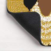 goldene schwarze Frau nach oben | Stammesnäkel Mousepad (Ecke)