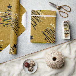 Goldene schwarze Geschenkpapier
