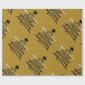 Goldene schwarze Geschenkpapier (Flach)
